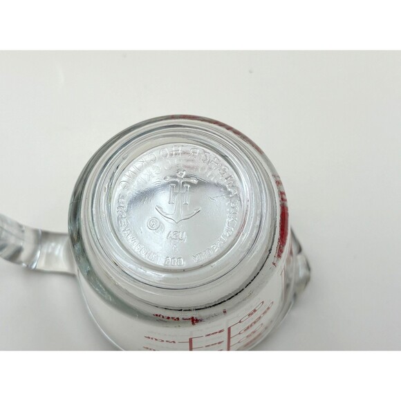 VTG Anchor Hocking Measuring Cup Red Lettering 1 Cup 696 - Picture 4 of 5